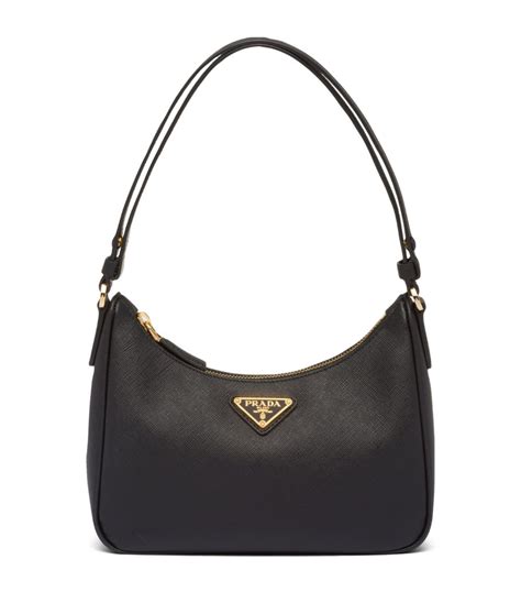 prada saffiano size 26|Black Saffiano Leather Shoulder Bag .